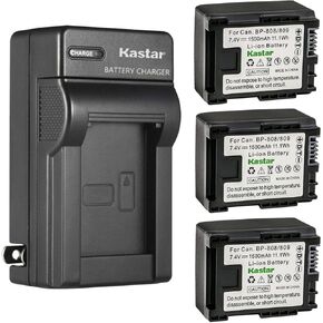 Kastar 2-Pack Battery and AC Wall Charger Replacement for Canon BP-809 BP809 BP-809/B BP-809/S, BP-819 BP819, BP-827 BP827 Battery, Canon CG-800 Charger