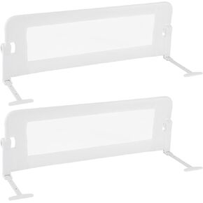 HONEY JOY Bed Rail for Toddlers, 60-Inch Extra Long, Foldable Portable Swing Down Safety Bed Guard Rail, Toddler Bed Rails for Crib, King Queen Full Twin Size Bed Mattress (Gray)