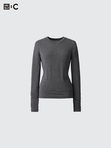 Uniqlo Heattech Cashmere Blend T-Shirt | دافئة للغاية in Kuwait