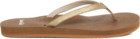 Sanuk Yoga Joy II Shimmer | الوجه يتخبط للنساء | صندل اليوغا للنساء | صندل الشاطئ النسائي | ذاكرة الرغوة سرير القدم in Kuwait