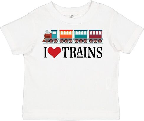 inktastic I Love Trains Toddler T-Shirt in Saudi Arabia