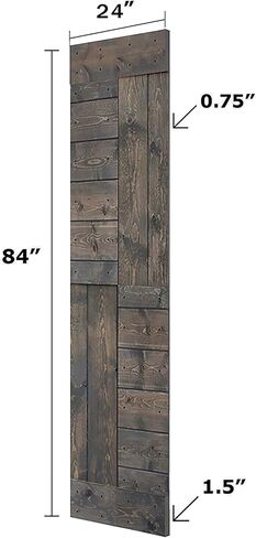 S Series 28in. x 84in. الجوز المظلم الانتهاء من DIY Solid Wood Sliding Barn Door مع مجموعة الأجهزة (ضروري التجميع) in Kuwait