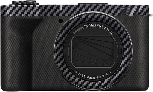 Anti-Scratch Camera Body Cover Sticker Protector for Canon PowerShot V1, V1 Camera Protection Decorative Stickers, Anti-Slide Grip Holder Skin Guard Shield - Shadow Black in Saudi Arabia