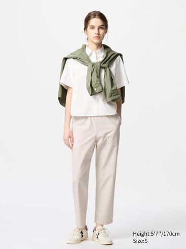 Uniqlo Cotton Relaxed Ankle Pants in Saudi Arabia