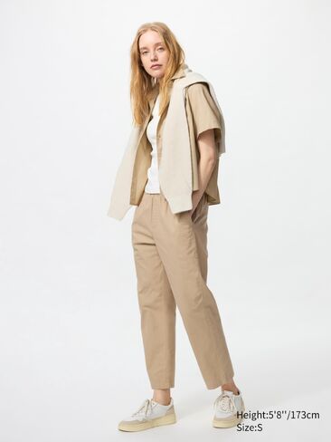 Uniqlo Cotton Relaxed Ankle Pants in Saudi Arabia