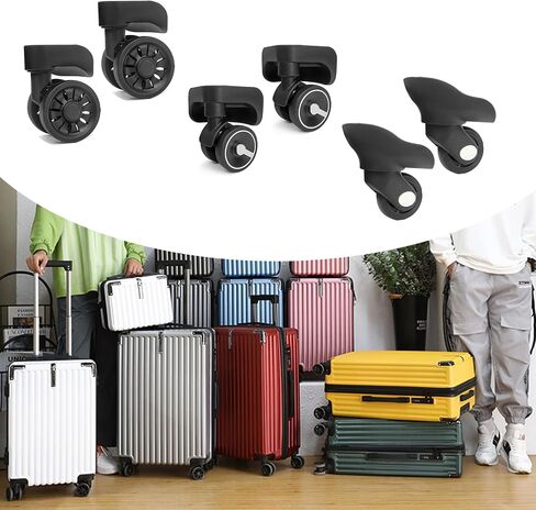 1PAIR LUGGAGE WEELS FIRCASE ROLDWARD HARWWARE ARNERSING 360 درجة سبينر العجلات الثقيلة in Kuwait
