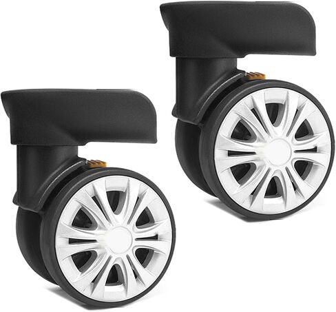 1PAIR LUGGAGE WEELS FIRCASE ROLDWARD HARWWARE ARNERSING 360 درجة سبينر العجلات الثقيلة in Kuwait