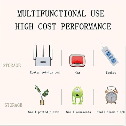 WiFi Router Storage Box,Router Shelf Wall Mount, Router Shelf, WiFi Box Wall, Cable Hide Box, Wood Decorative Hider Storage Box Wires Routers Set-Top Boxes in Saudi Arabia