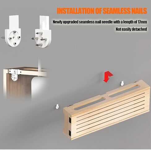 WiFi Router Storage Box,Router Shelf Wall Mount, Router Storage Shelf for Storage of Wires, Routers, TV Set-Top Boxes Decorative Floating Shelf(A,31cm) in Kuwait