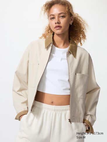 uniqlo zip-up سترة قصيرة in Kuwait