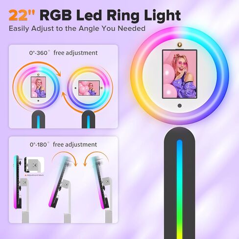 Portable Photo Booth for iPad 10.2in 10.9in 11in 12.9in 13in, Selfie Photobooth Stand Shell Machine with Ring Light Flight Case, Software Remote Control Music Sync for Parties (Z1) in Saudi Arabia