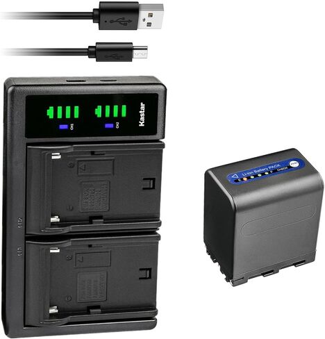 Kastar 1-Pack NP-QM91D Battery and LTD2 USB Charger Compatible with Sony CCD-DVD200 CCD-DVD201 CCD-DVD300 CCD-DVD301 CCD-DVD91 CCD-HC14 CCD-HC15 CCD-HC88 CCD-PC6 CCD-PC8 CCD-PC9 CCD-PC100 Camera in Saudi Arabia