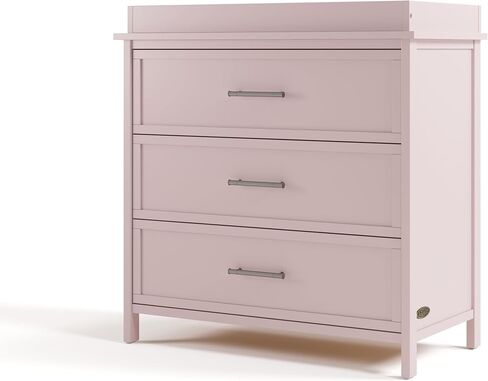 Graco Classic 3 Drawer Changing Table Dresser (Blush) - GREENGUARD Gold Certified Baby Dresser with Changing Table Top, Includes Interlocking Drawer System in Saudi Arabia
