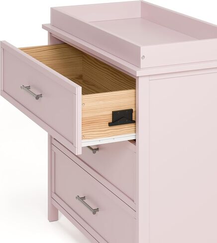 Graco Classic 3 Drawer Changing Table Dresser (Blush) - GREENGUARD Gold Certified Baby Dresser with Changing Table Top, Includes Interlocking Drawer System in Saudi Arabia