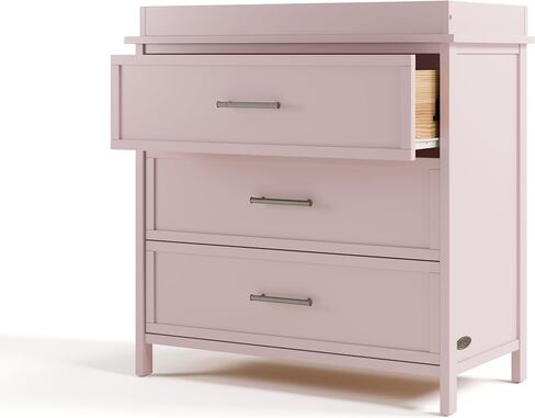 Graco Classic 3 Drawer Changing Table Dresser (Blush) - GREENGUARD Gold Certified Baby Dresser with Changing Table Top, Includes Interlocking Drawer System in Saudi Arabia