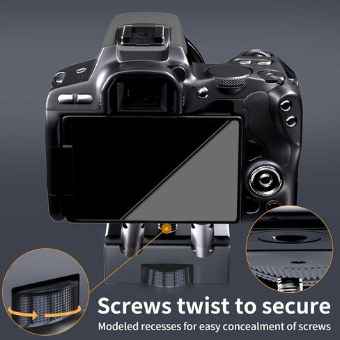 مشبك قفل كاميرا كاميرا ألومنيوم - USB/HDMI حامي مقطع سلك مع USB 16.4 قدم إلى كابل ميني 5 أسنان ، مشبك DSLR قابل للتعديل للمصورين (أسود) in Kuwait