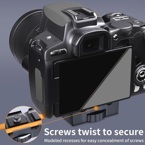 مشبك قفل كاميرا كاميرا ألومنيوم - USB/HDMI حامي مقطع سلك مع USB 16.4 قدم إلى كابل ميني 5 أسنان ، مشبك DSLR قابل للتعديل للمصورين (أسود) in Kuwait