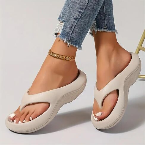 Flip Flops بدعم القوس للنساء الصنادل اللفافة اللفافة الأصغر سنا للنساء لدعم القوس المشي وسادة الصلفية الناعمة شريحة الصيف مريحة شاطئية أحذية الراحة in Kuwait