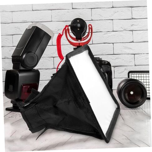 Flash Diffuser Softbox لضوء الكاميرا مصباح فلاش محمول عاكس خفيف الوزن من السهل تثبيت ملحق التصوير الفوتوغرافي المريح in Saudi Arabia