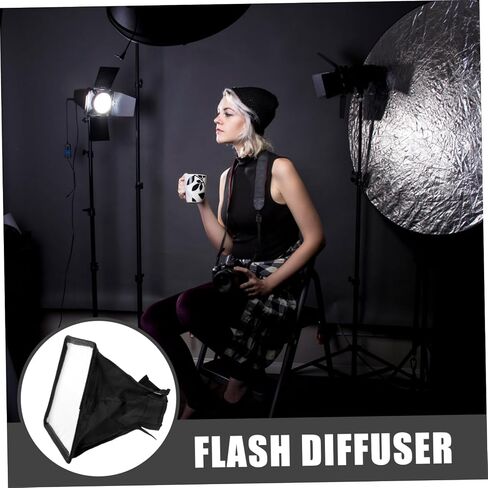 Flash Diffuser Softbox لضوء الكاميرا مصباح فلاش محمول عاكس خفيف الوزن من السهل تثبيت ملحق التصوير الفوتوغرافي المريح in Saudi Arabia