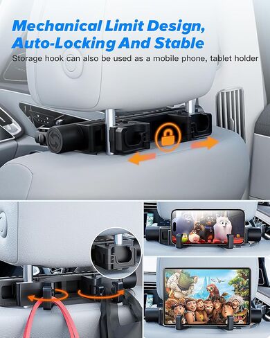 RunSnail Car Headrest Pillow, 2026 Upgrade 360° Rotating Travel Headrest | 3-Point Linkage Adjustable Design, Thickened Breathable Memory Foam, Travel Car Sleeping Pillow for Kids & Adults in Kuwait