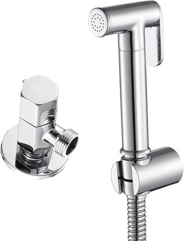 Bidet Sprayer for Toilet, Handheld Cloth Diaper Sprayer, Bathroom Jet Sprayer Kit Spray Attachment with Hose and Shower Angle Valve,Titanium Gold(Black) in Saudi Arabia