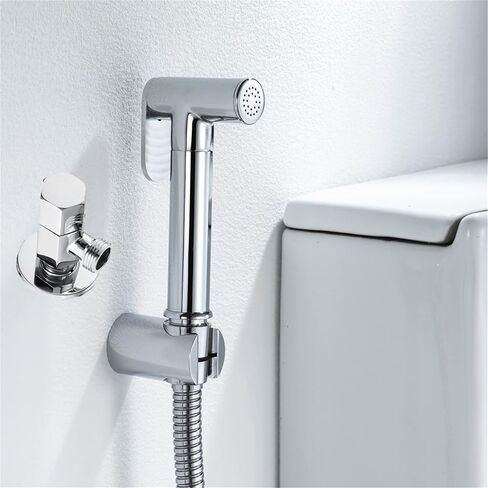 Bidet Sprayer for Toilet, Handheld Cloth Diaper Sprayer, Bathroom Jet Sprayer Kit Spray Attachment with Hose and Shower Angle Valve,Titanium Gold(Black) in Saudi Arabia