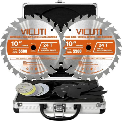 10 '' مجموعة Dado Blade Set ، 24 Tooth ، 5/8 بوصة Arbor ، 23 قطعة in Saudi Arabia
