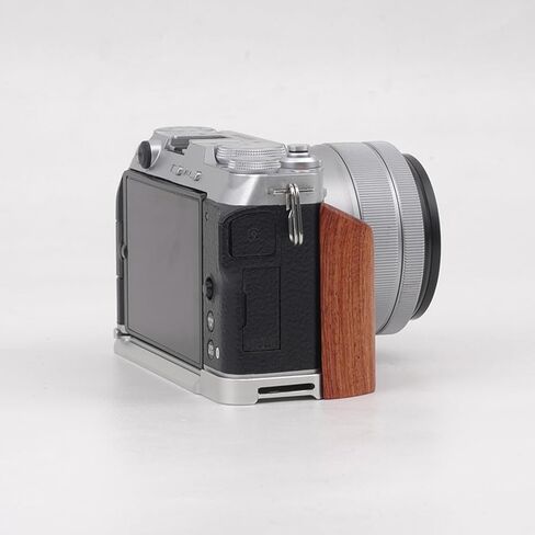 X-M5 Wooden Handgrip L Bracket for Fuji XM5, Quick Release L-Shape Plate Handle Grip for Fujifilm X-M5, Aluminum Base Pearwood Side Handle Camera Accessories (Black) in Saudi Arabia