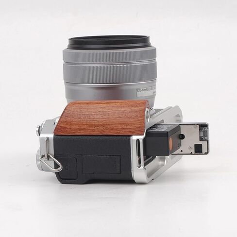 X-M5 Wooden Handgrip L Bracket for Fuji XM5, Quick Release L-Shape Plate Handle Grip for Fujifilm X-M5, Aluminum Base Pearwood Side Handle Camera Accessories (Black) in Saudi Arabia