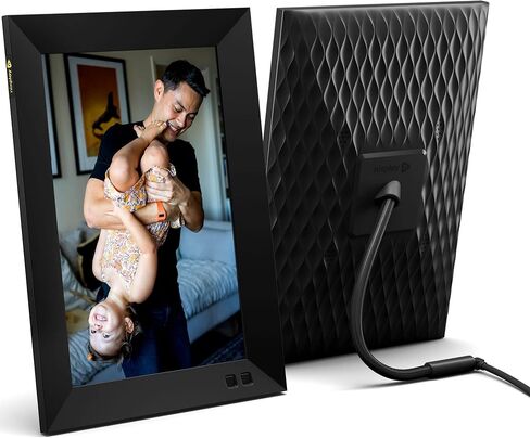 Nixplay 10.1 inch Smart Digital Photo Frame with WiFi (W10J) - Wood Effect - Share Photos and Videos Instantly in Saudi Arabia