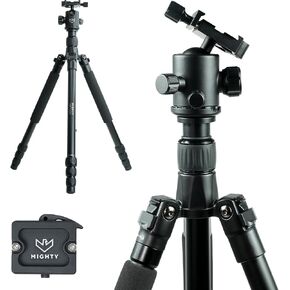 Hunting Tripod 303 with Picatinny Rail Adapter – Lightweight Aluminum, 155cm Max Height, 10KG Load, Quick-Release Mount, 360° Pan, Spiked Feet, Carry Bag Included