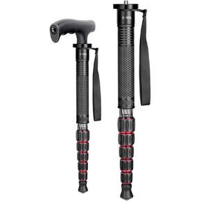 61 Inch Carbon Fiber Camera Monopod Heavy Duty Stand with 6 Section Height, Load up 10kg for Compact Cameras, Mirrorless, DSLR