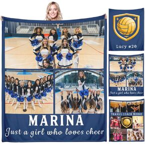 Aizza Beata Custom Blanket with Your Own Design Text Logo Picture - Personalized Throw Blankets Business Team Company Colleague Coworker Appreciation Gifts for Women Men (Fully Customized Blanket)