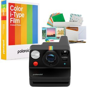 Polaroid Now Plus Generation 3 Instant Camera with Two-Lens Autofocus System and Manual Mode (Black) Bundle with Film Kit and Color Instant Film for i-Type Cameras (8 Exposures) (3 Items)