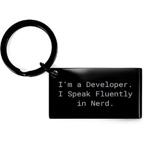 Developer Keychain - Funny Gift for Birthday from Friends, Coworkers, or Family