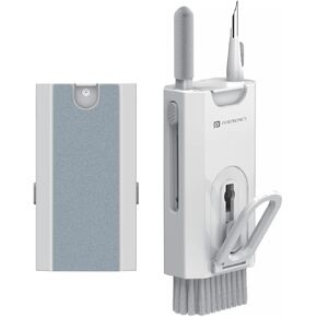 Clean M Multifunctional 8-in-1 Gadget Cleaning Kit with Mobile Holder for Smartphone, Tablet, Laptop, Earbuds(White)
