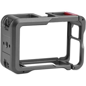 Drone Accessories for Flymile Adapter Frame Case for DJI OSMO Action 5 Pro/Action 4 Camera Aluminium Alloy Metal for Cage Mount for Cold Shoe Full Protective(2 in 1 Adapter)