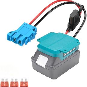for Power Wheel Adapter for MAKITA 18V Li-ion Battery Adapter Conversion Kit with 40A Fuse Holder and Wire Harness Connector Compatible with Peg-Perego Kids Ride-on Toy (Blue)