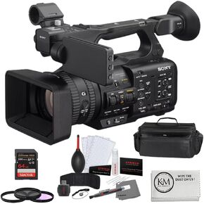 Sony HXR-NX800 4K 1" CMOS Sensor NXCAM Camcorder Bundle with 64GB Memory Card + Camera Bag + 3-Piece Filter Set + Photo Starter Kit + Cleaning Cloth (6 Items)