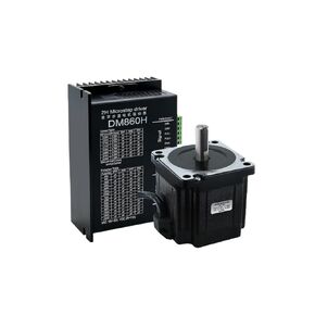 Nema34 Stepper Motor Open Loop or Close Loop 86HS8DC Engines 4.5Nm with Driver DM860H / HBS86H +3M Encoder Cables for Computerized Numerical Control Router(4.5Nm Open Loop)