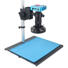 Digital Video Monocular Microscope with Camera Lens & Circular LED Lamp for Phone Repair and Soldering