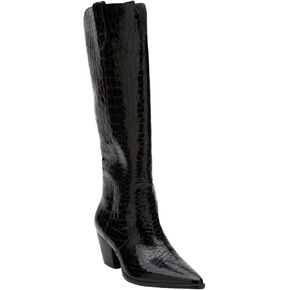Matisse Women's Stella Western Boot Round Toe - Stella Black Croc 8 1/2 M US