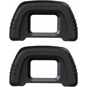 [2 Pack] DK-21 Rubber Eyecup Eyepiece Viewfinder for Nikon D7000 D750 D610 D600 D300 D200 D100 D90 D80 D70 D70s DSLR Camera + Microfiber Clean Cloth