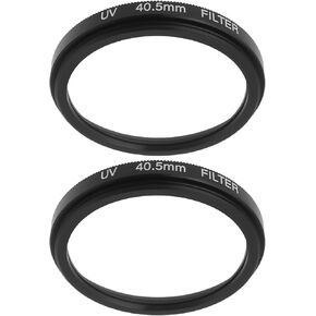 2 Pcs UV Lens Filter Protection, 40.5mm, Black, Transparent, Glass, Metal