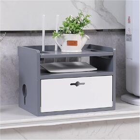 Wooden Router Storage Box Multi-Function Large Storage Wires Keeper Holder to Hide Wires & Power Strips Cord Box Storage