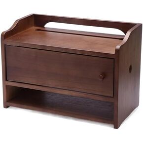 Router Storage Box Wall-Mounted Living Room Solid Wood Collection Box WiFi Set-top Box Rack Power Cord Finishing Cord Organizer Box Storage