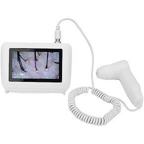 Skin Hair Analyser,5 in 50X/200xLens LCD Digital Microscope Rechargeable Portable Scalp Detector Scanner Professional Scalp Hair Follicle Oil Magnifying Detector Skin Pigm (US