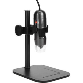 S04 Microscope, 25X-600X USB Digital Microscope with Lifting Bracket, 8 LED Lights, Plastic Material, DSP Master Chip, for Multiple Magnification Observation