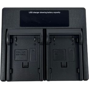 USB LED شاحن بطارية الكاميرا المزدوج ل BN-V408U ، BN-V408US ، BN-V416 ، BN-V416U ، BN-V416US ، BN-V428 ، BN-V428U ، BN-V428US ، BN-V438 ، BN-V438U ،
